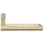 Casa si Gradina - Mobilier - Paturi si accesorii - Paturi - Cadru de pat cu tablie stejar sonoma 140x190 cm lemn prelucrat - Infinity.ro