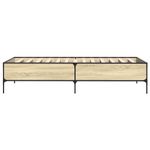 Casa si Gradina - Mobilier - Paturi si accesorii - Paturi - Cadru de pat, stejar sonoma, 75x190 cm, lemn prelucrat si metal - Infinity.ro
