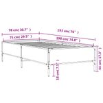 Casa si Gradina - Mobilier - Paturi si accesorii - Paturi - Cadru de pat, stejar sonoma, 75x190 cm, lemn prelucrat si metal - Infinity.ro