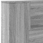 Casa si Gradina - Mobilier - Paturi si accesorii - Accesorii paturi - Tablie de pat cu dulap si LED, gri sonoma, 200x16,5x103,5 cm - Infinity.ro