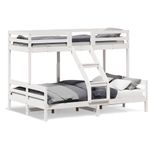 Casa si Gradina - Mobilier - Paturi si accesorii - Paturi - Pat supraetajat, 80x200/140x200 cm, alb, lemn masiv de pin - Infinity.ro