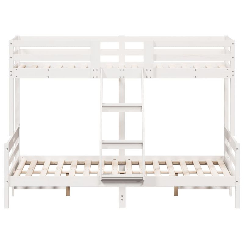 Casa si Gradina - Mobilier - Paturi si accesorii - Paturi - Pat supraetajat, 80x200/140x200 cm, alb, lemn masiv de pin - Infinity.ro
