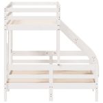 Casa si Gradina - Mobilier - Paturi si accesorii - Paturi - Pat supraetajat, 80x200/140x200 cm, alb, lemn masiv de pin - Infinity.ro
