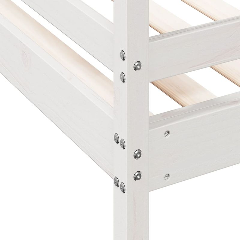 Casa si Gradina - Mobilier - Paturi si accesorii - Paturi - Pat supraetajat, 80x200/140x200 cm, alb, lemn masiv de pin - Infinity.ro