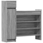 Casa si Gradina - Mobilier - Organizare si depozitare - Organizator incaltaminte - Pantofar, gri sonoma, 100,5x28x100 cm, lemn compozit - Infinity.ro