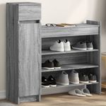 Casa si Gradina - Mobilier - Organizare si depozitare - Organizator incaltaminte - Pantofar, gri sonoma, 100,5x28x100 cm, lemn compozit - Infinity.ro