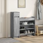Casa si Gradina - Mobilier - Organizare si depozitare - Organizator incaltaminte - Pantofar, gri sonoma, 100,5x28x100 cm, lemn compozit - Infinity.ro