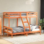 Casa si Gradina - Mobilier - Paturi si accesorii - Paturi - Pat supraetajat 80x200/120x200 cm maro ceruit lemn masiv de pin - Infinity.ro