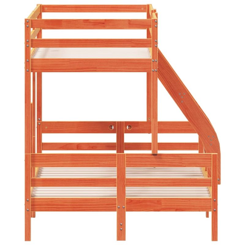Casa si Gradina - Mobilier - Paturi si accesorii - Paturi - Pat supraetajat 80x200/120x200 cm maro ceruit lemn masiv de pin - Infinity.ro