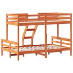 Casa si Gradina - Mobilier - Paturi si accesorii - Paturi - Pat supraetajat 80x200/120x200 cm maro ceruit lemn masiv de pin - Infinity.ro