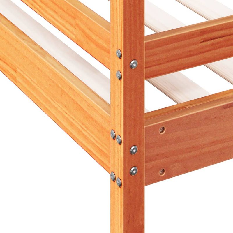 Casa si Gradina - Mobilier - Paturi si accesorii - Paturi - Pat supraetajat 80x200/120x200 cm maro ceruit lemn masiv de pin - Infinity.ro