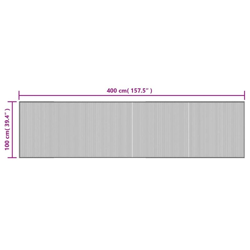 Casa si Gradina - Textile si covoare - Covoare - Covoare casa - Covor dreptunghiular, maro inchis, 100x400 cm, bambus - Infinity.ro