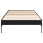 Casa si Gradina - Mobilier - Paturi si accesorii - Paturi - Cadru de pat, negru, 90x190 cm, lemn prelucrat si metal - Infinity.ro