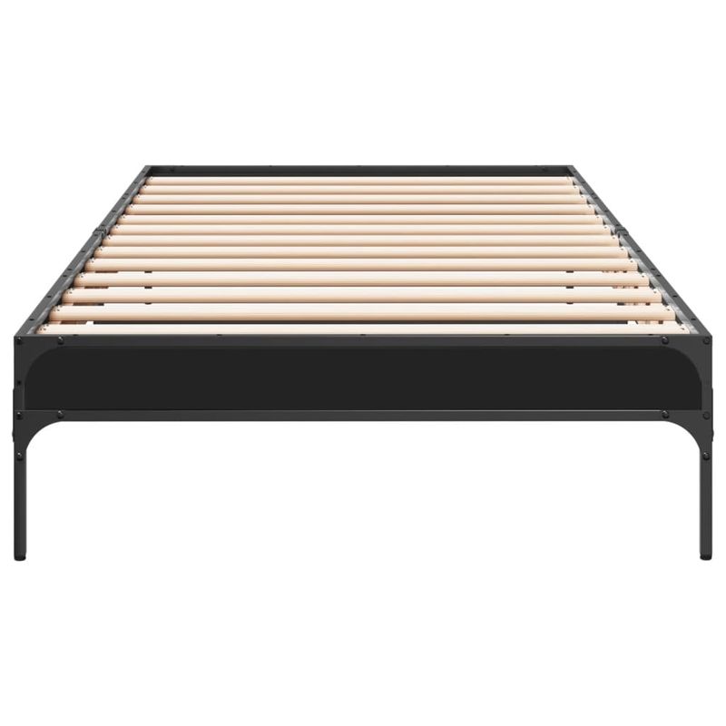 Casa si Gradina - Mobilier - Paturi si accesorii - Paturi - Cadru de pat, negru, 90x190 cm, lemn prelucrat si metal - Infinity.ro