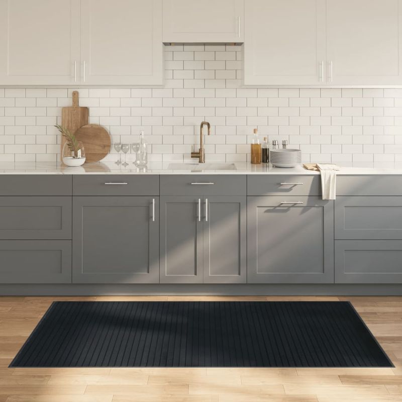 Casa si Gradina - Textile si covoare - Covoare - Covoare casa - Covor dreptunghiular, gri, 100x200 cm, bambus - Infinity.ro