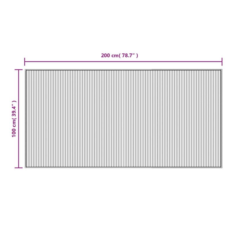 Casa si Gradina - Textile si covoare - Covoare - Covoare casa - Covor dreptunghiular, gri, 100x200 cm, bambus - Infinity.ro