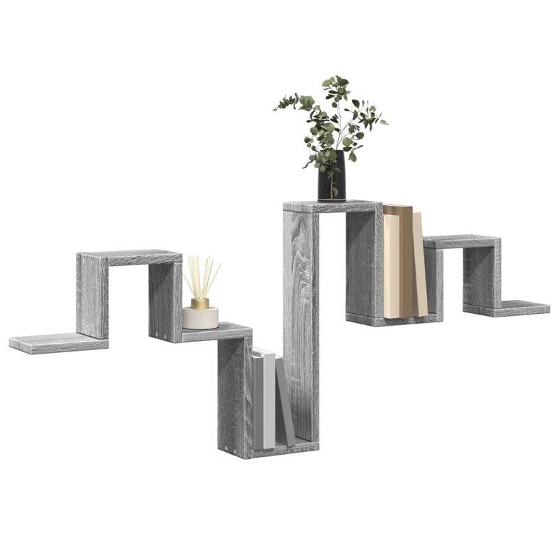 Casa si Gradina - Mobilier - Biblioteci si rafturi - Rafturi - Raft de perete, gri sonoma, 104,5x10x43 cm, lemn prelucrat - Infinity.ro