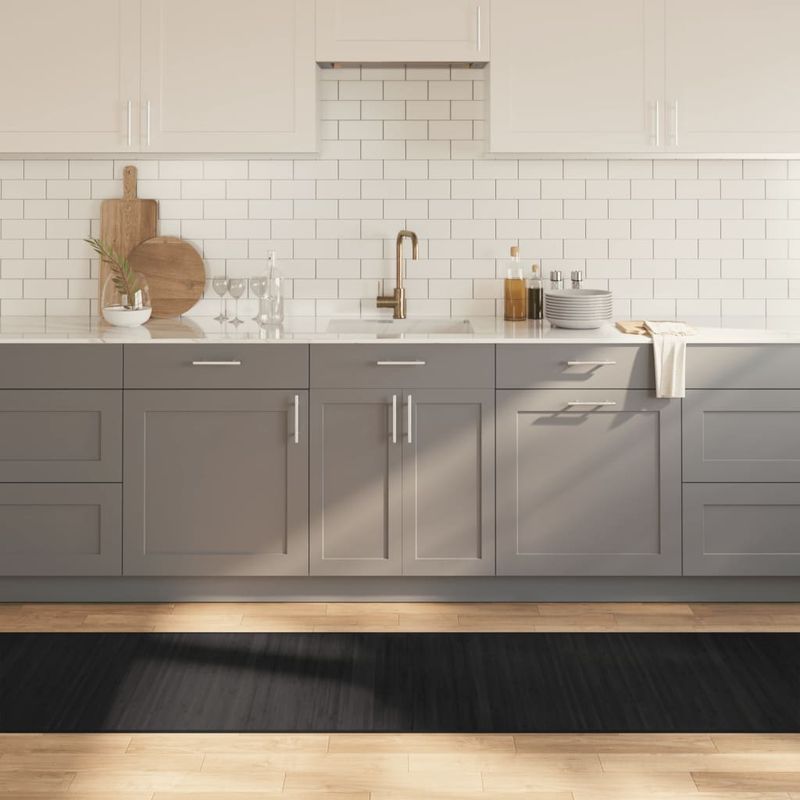 Casa si Gradina - Textile si covoare - Covoare - Covoare casa - Covor dreptunghiular, negru, 70x300 cm, bambus - Infinity.ro