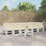 Casa si Gradina - Textile si covoare - Perne si pilote - Perne decorative - Perne de paleti, 7 buc., crem, material textil - Infinity.ro