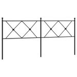 Casa si Gradina - Mobilier - Paturi si accesorii - Accesorii paturi - Tablie de pat metalica, negru, 180 cm - Infinity.ro