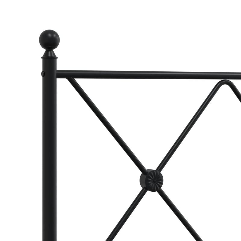 Casa si Gradina - Mobilier - Paturi si accesorii - Accesorii paturi - Tablie de pat metalica, negru, 180 cm - Infinity.ro