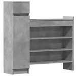 Casa si Gradina - Mobilier - Organizare si depozitare - Organizator incaltaminte - Pantofar, gri beton, 100,5x28x100 cm, lemn prelucrat - Infinity.ro