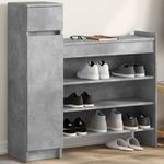 Casa si Gradina - Mobilier - Organizare si depozitare - Organizator incaltaminte - Pantofar, gri beton, 100,5x28x100 cm, lemn prelucrat - Infinity.ro