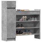 Casa si Gradina - Mobilier - Organizare si depozitare - Organizator incaltaminte - Pantofar, gri beton, 100,5x28x100 cm, lemn prelucrat - Infinity.ro