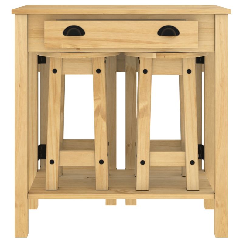 Casa si Gradina - Mobilier - Seturi de mobilier - Seturi bucatarie - Set mobilier de bar, 3 piese, lemn masiv de pin - Infinity.ro