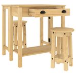 Casa si Gradina - Mobilier - Seturi de mobilier - Seturi bucatarie - Set mobilier de bar, 3 piese, lemn masiv de pin - Infinity.ro