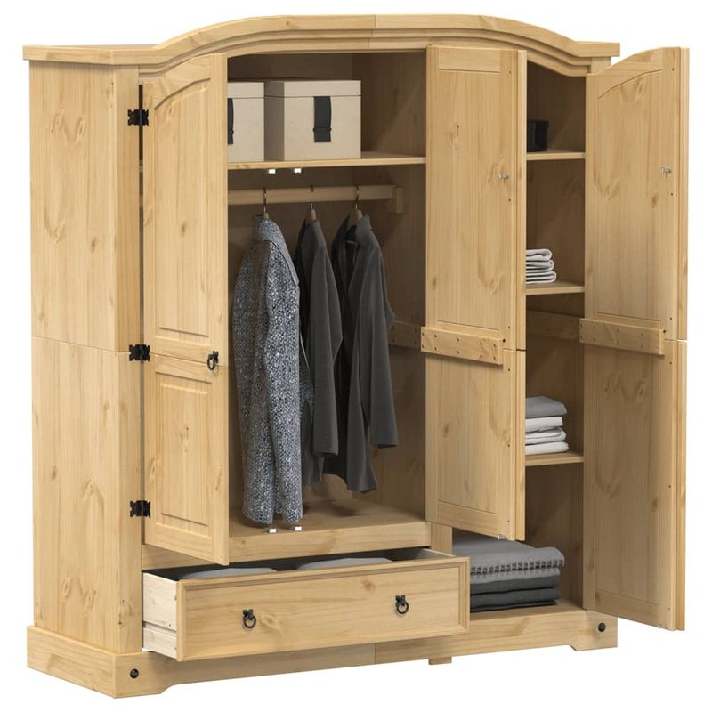 Casa si Gradina - Mobilier - Dulapuri si sifoniere - Sifoniere - Sifonier Corona, 151,5x52x170 cm, lemn masiv de pin - Infinity.ro