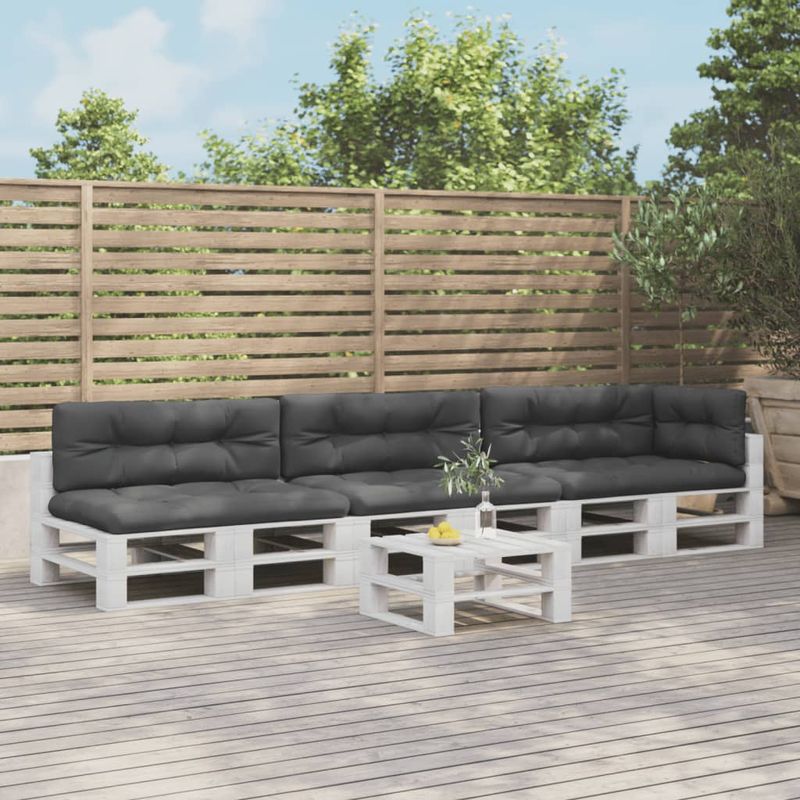 Casa si Gradina - Textile si covoare - Perne si pilote - Perne decorative - Perne de paleti, 7 buc., antracit, material textil - Infinity.ro