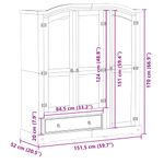 Casa si Gradina - Mobilier - Dulapuri si sifoniere - Sifoniere - Sifonier Corona, 151,5x52x170 cm, lemn masiv de pin - Infinity.ro