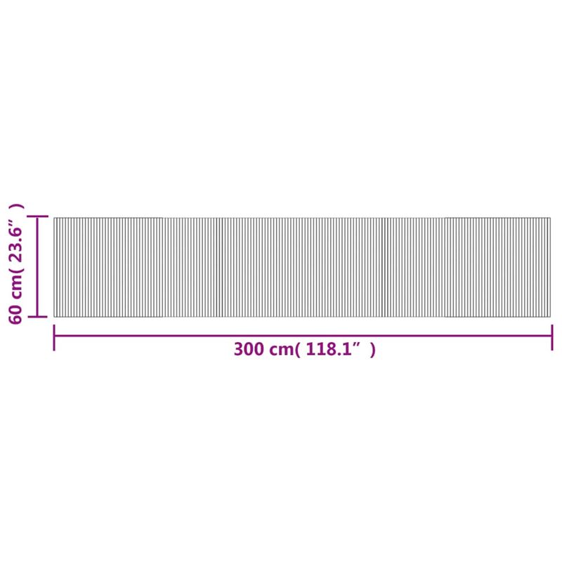 Casa si Gradina - Textile si covoare - Covoare - Covoare casa - Covor dreptunghiular, gri, 60x300 cm, bambus - Infinity.ro