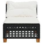 Casa si Gradina - Gradina si terasa - Mobilier exterior - Canapele si fotolii gradina - Canapea de gradina fara cotiere, cu perne, negru, poliratan - Infinity.ro
