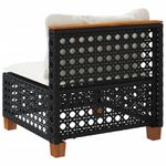 Casa si Gradina - Gradina si terasa - Mobilier exterior - Canapele si fotolii gradina - Canapea de gradina fara cotiere, cu perne, negru, poliratan - Infinity.ro