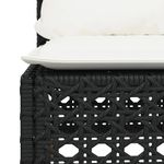 Casa si Gradina - Gradina si terasa - Mobilier exterior - Canapele si fotolii gradina - Canapea de gradina fara cotiere, cu perne, negru, poliratan - Infinity.ro