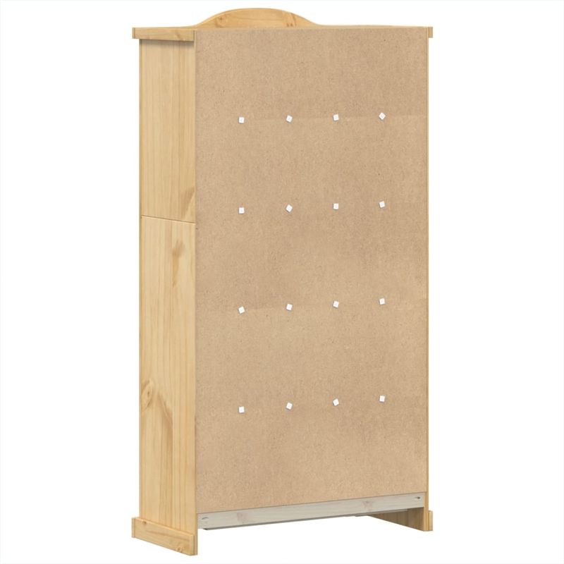 Casa si Gradina - Mobilier - Comode si corpuri - Comode - Vitrina din sticla „Corona” 99x43x187 cm, lemn masiv de pin - Infinity.ro
