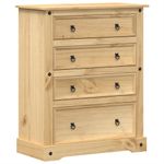 Casa si Gradina - Mobilier - Dulapuri si sifoniere - Dulapuri - Dulap cu sertare „Corona”, 92x48x120 cm, lemn masiv de pin - Infinity.ro