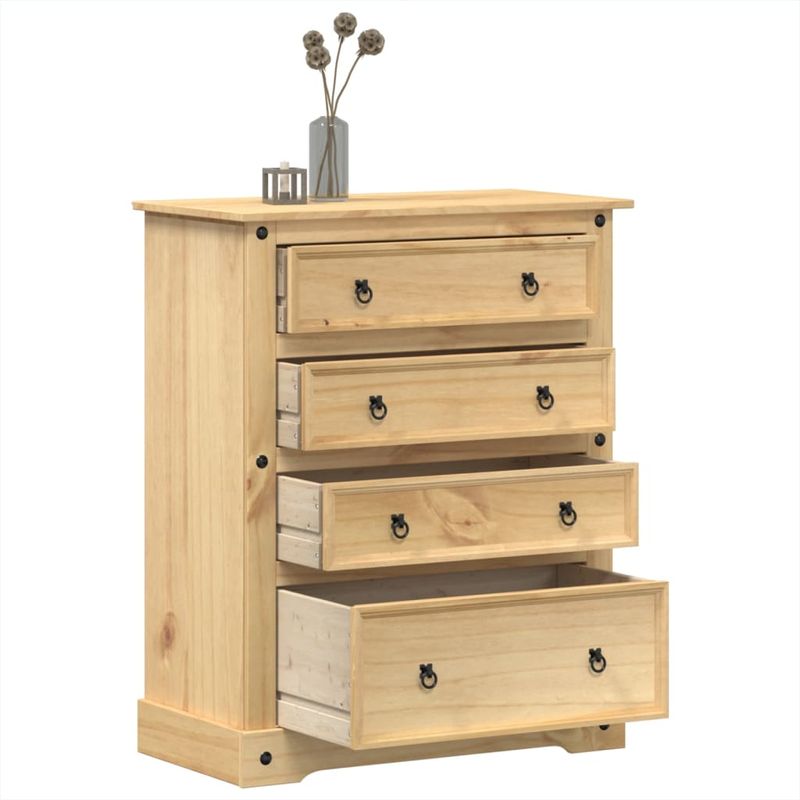 Casa si Gradina - Mobilier - Dulapuri si sifoniere - Dulapuri - Dulap cu sertare „Corona”, 92x48x120 cm, lemn masiv de pin - Infinity.ro