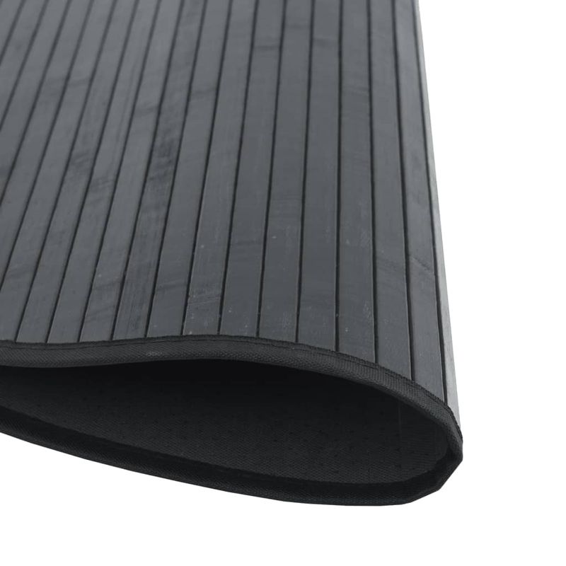 Casa si Gradina - Textile si covoare - Covoare - Covoare casa - Covor rotund, negru, 100 cm, bambus - Infinity.ro