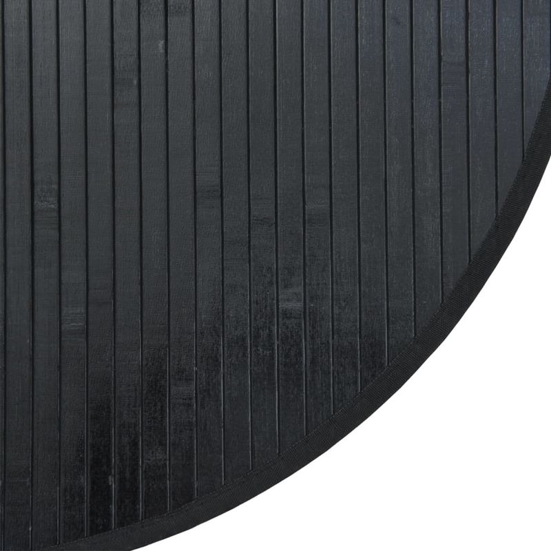 Casa si Gradina - Textile si covoare - Covoare - Covoare casa - Covor rotund, negru, 100 cm, bambus - Infinity.ro