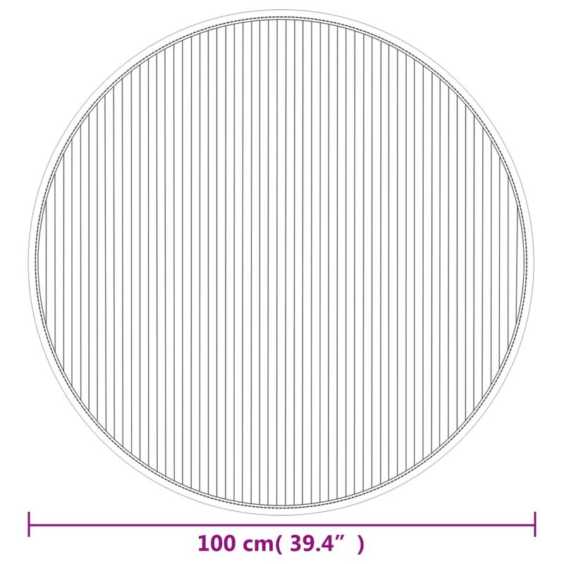 Casa si Gradina - Textile si covoare - Covoare - Covoare casa - Covor rotund, negru, 100 cm, bambus - Infinity.ro