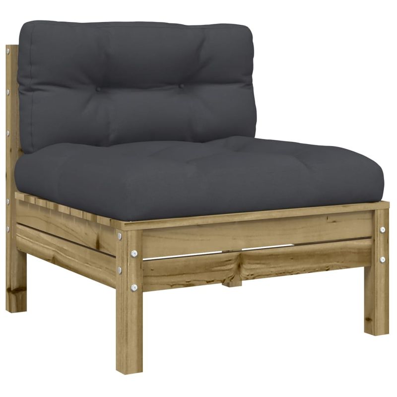 Casa si Gradina - Gradina si terasa - Mobilier exterior - Seturi mobila gradina - Set mobilier de gradina cu perne, 5 piese, lemn de pin tratat - Infinity.ro