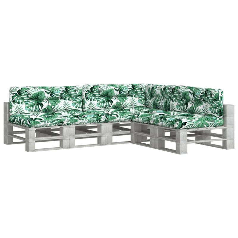 Casa si Gradina - Textile si covoare - Perne si pilote - Perne decorative - Perne de paleti, 7 buc., model cu frunze, material textil - Infinity.ro