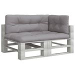 Casa si Gradina - Textile si covoare - Perne si pilote - Perne decorative - Perne de paleti, 3 buc., gri, material textil - Infinity.ro