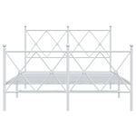 Casa si Gradina - Mobilier - Paturi si accesorii - Paturi - Cadru de pat metalic cu tablie, alb, 120x200 cm - Infinity.ro