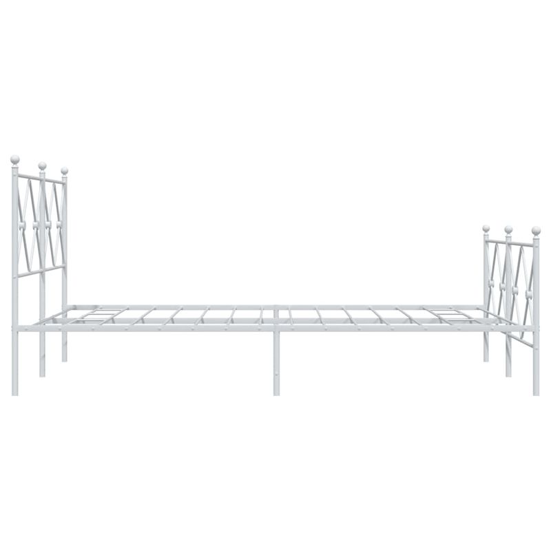 Casa si Gradina - Mobilier - Paturi si accesorii - Paturi - Cadru de pat metalic cu tablie, alb, 120x200 cm - Infinity.ro