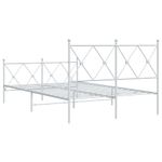 Casa si Gradina - Mobilier - Paturi si accesorii - Paturi - Cadru de pat metalic cu tablie, alb, 120x200 cm - Infinity.ro