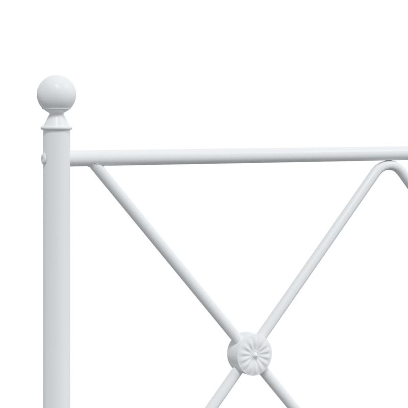 Casa si Gradina - Mobilier - Paturi si accesorii - Paturi - Cadru de pat metalic cu tablie, alb, 120x200 cm - Infinity.ro